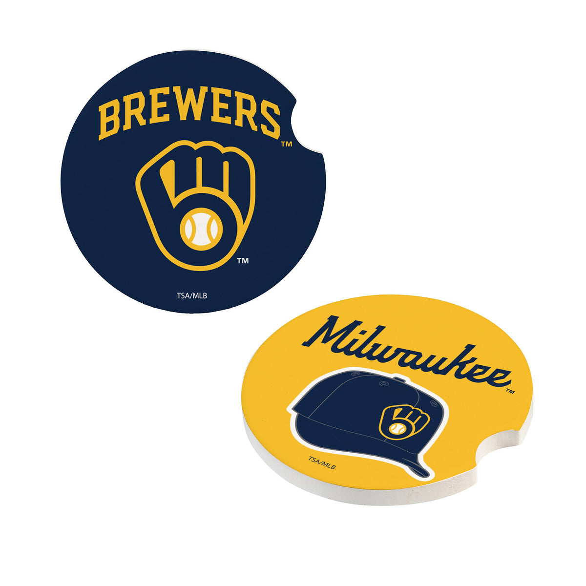 Milwaukee Brewers Car Coaster Set 2 Pack Periodic Restock