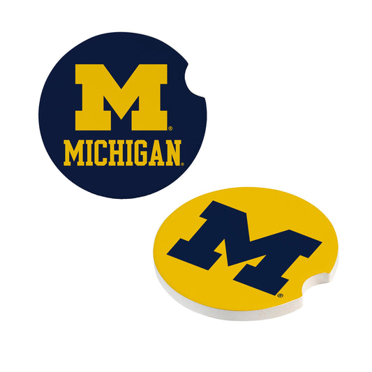 Michigan Wolverines Car Coaster Set 2 Pack Periodic Restock