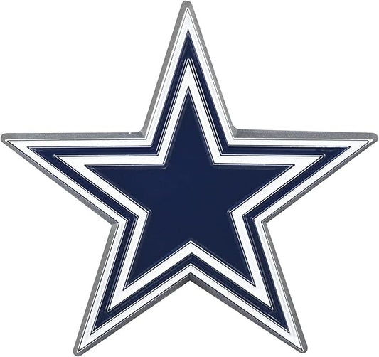 Dallas Cowboys Auto Emblem Premium Metal Chrome Color