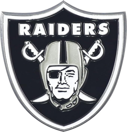 Las Vegas Raiders Auto Emblem Premium Metal Chrome Color