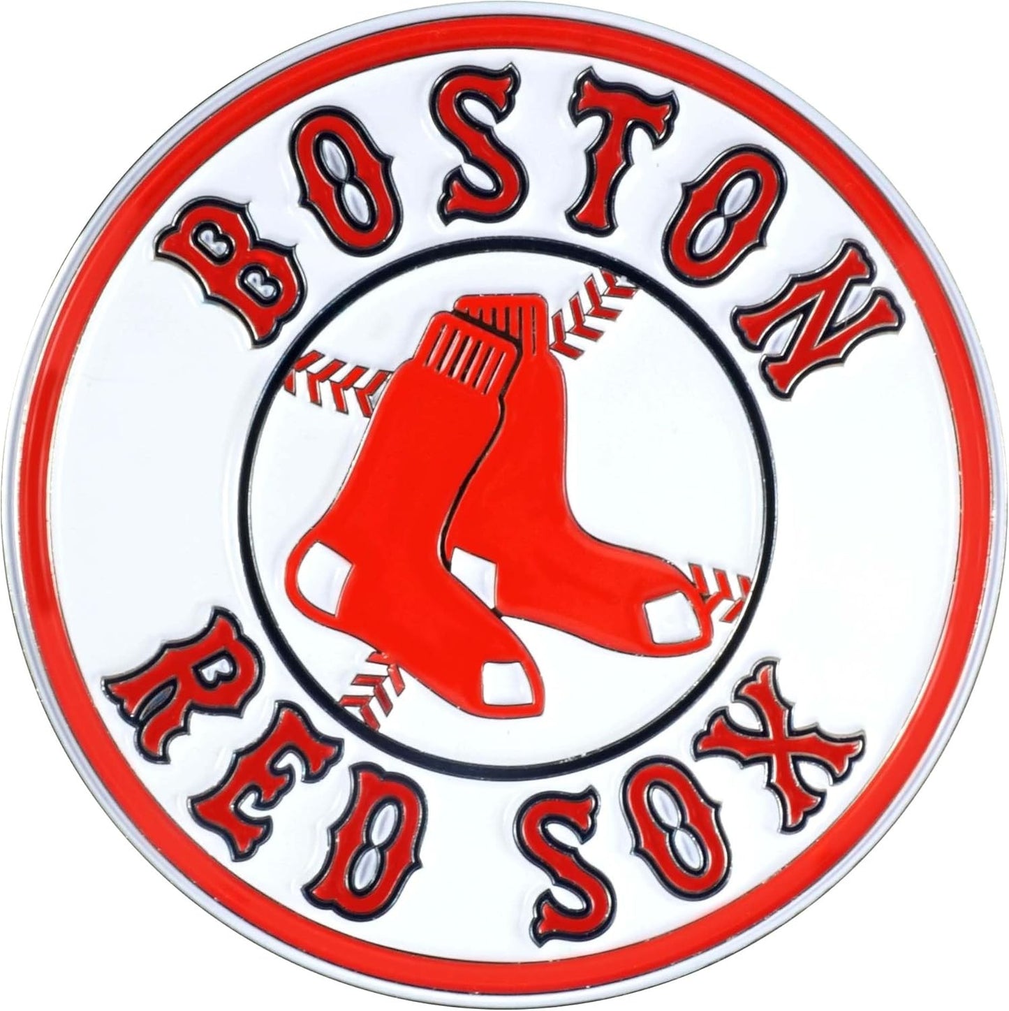 Boston Red Sox Auto Emblem Premium Metal Chrome Color