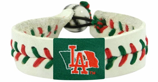 Los Angeles Dodgers Mexican Flag Baseball Bracelet - Special Order