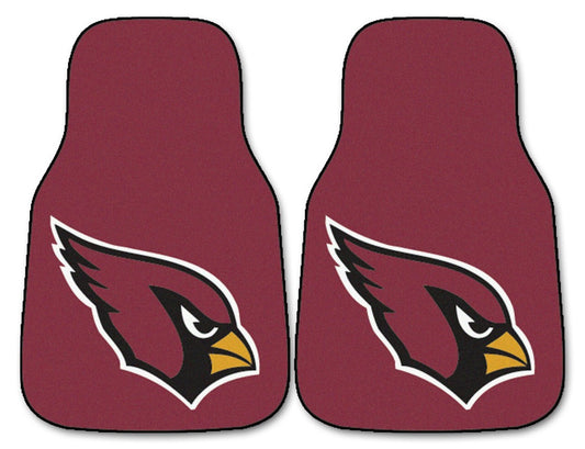 Arizona Cardinals Car Mats Printed Carpet 2 Piece Set - Special Order