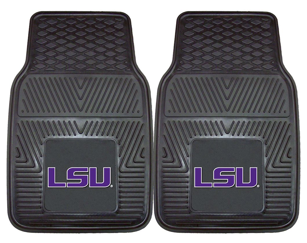 LSU Tigers Car Mats Heavy Duty 2 Piece Vinyl - Special Order