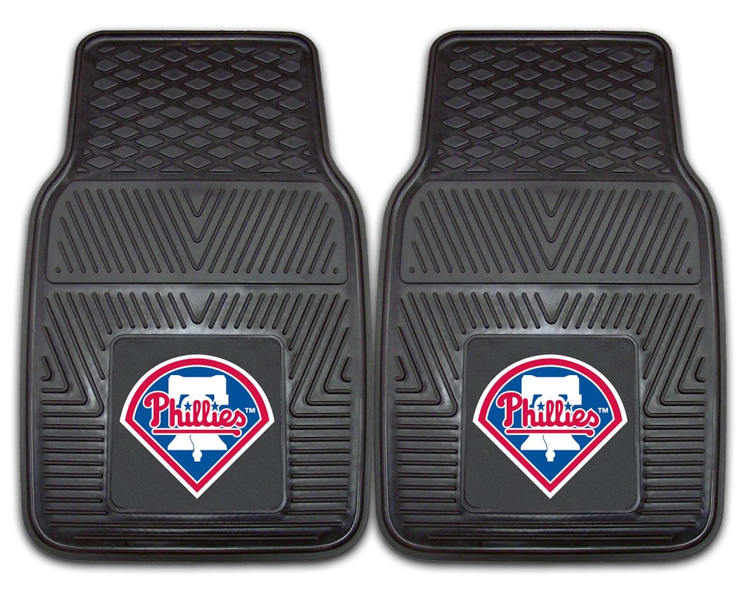 Philadelphia Phillies Car Mats Heavy Duty 2 Piece Vinyl - Special Order