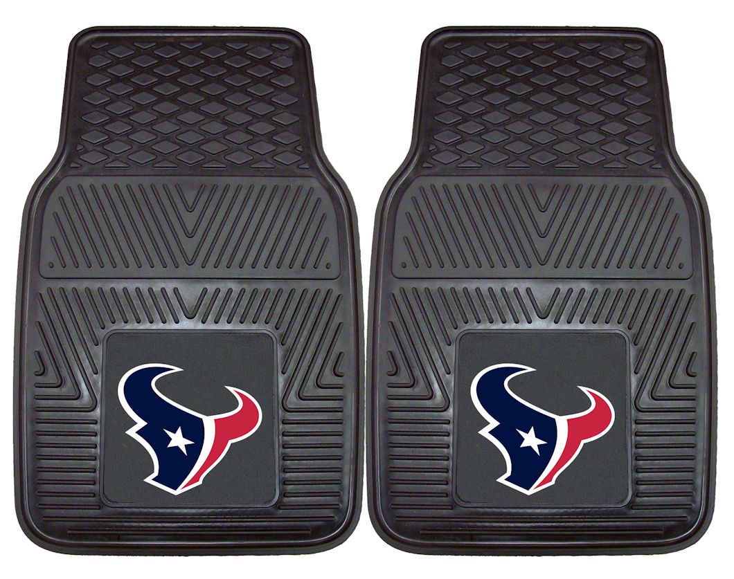 Houston Texans Car Mats Heavy Duty 2 Piece Vinyl - Special Order