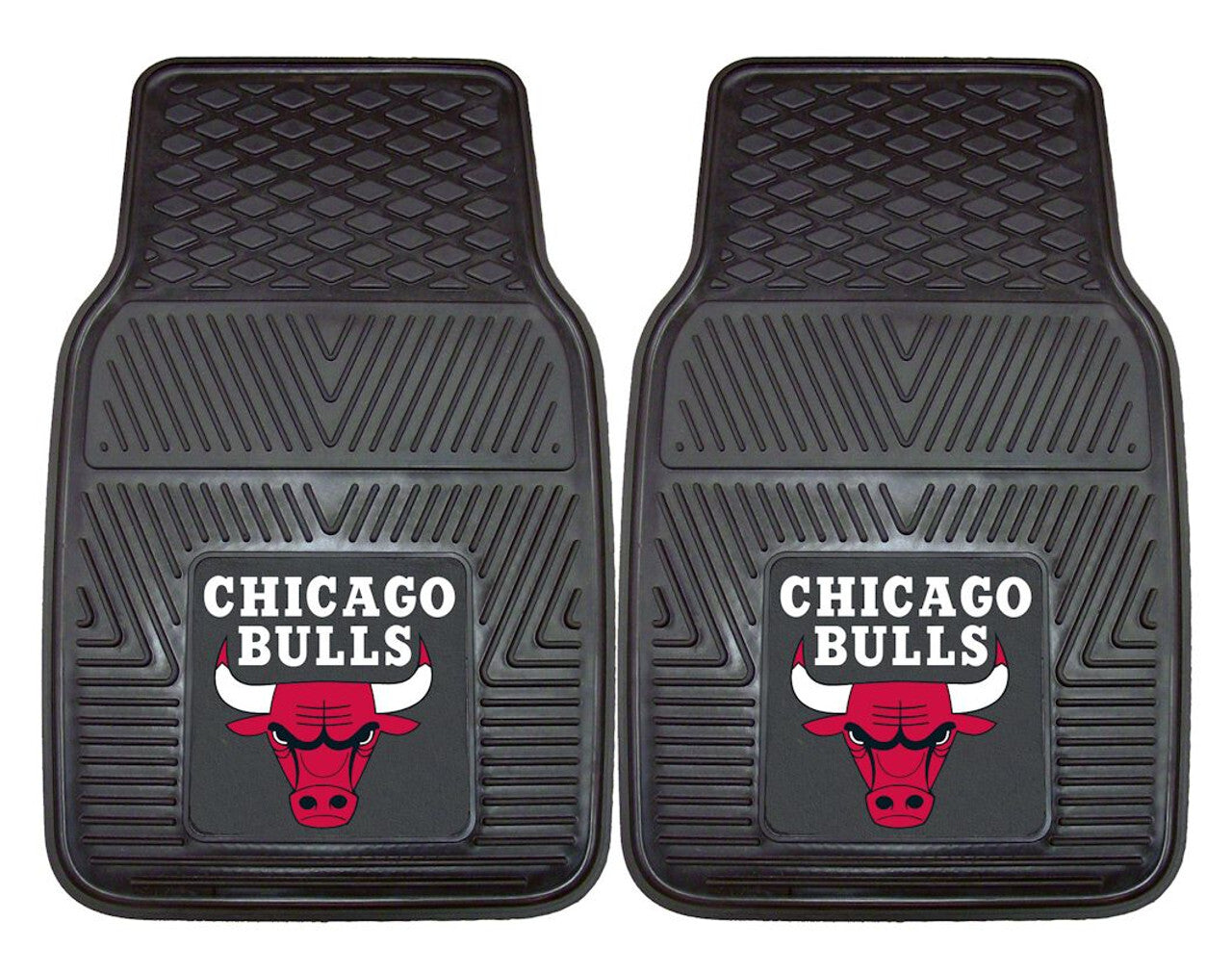 Chicago Bulls Car Mats Heavy Duty 2 Piece Vinyl
