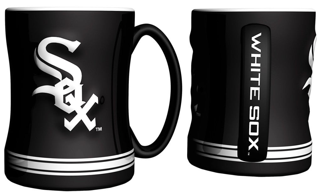 Chicago White Sox Coffee Mug 14oz Sculpted Relief Team Color