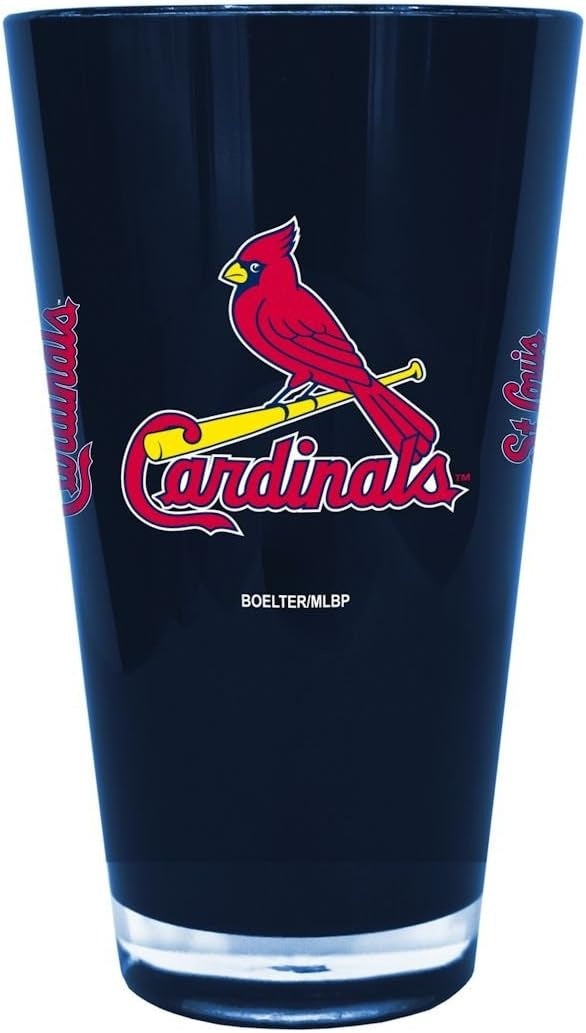 St. Louis Cardinals Glass 20oz Pint Plastic Insulated
