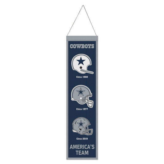 Dallas Cowboys Banner Wool 8x32 Heritage Evolution Design