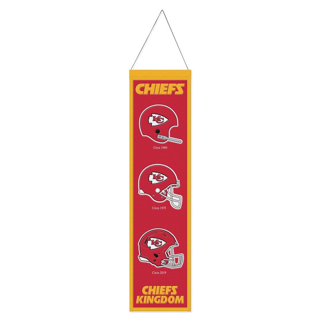 Kansas City Chiefs Banner Wool 8x32 Heritage Evolution Design
