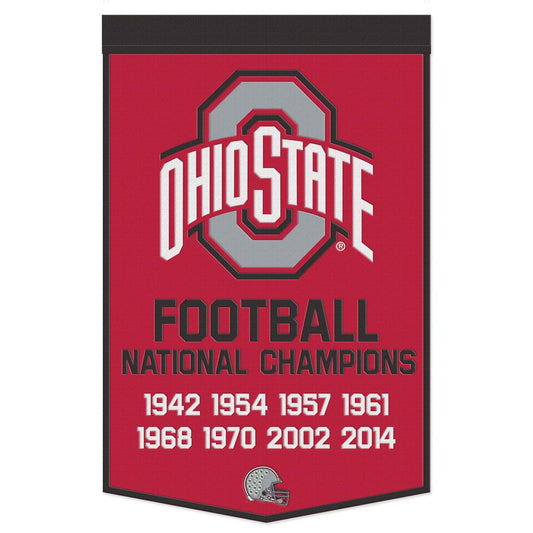 Ohio State Buckeyes Banner Wool 24x38 Dynasty Champ Design Football