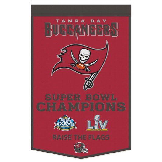 Tampa Bay Buccaneers Banner Wool 24x38 Dynasty Champ Design