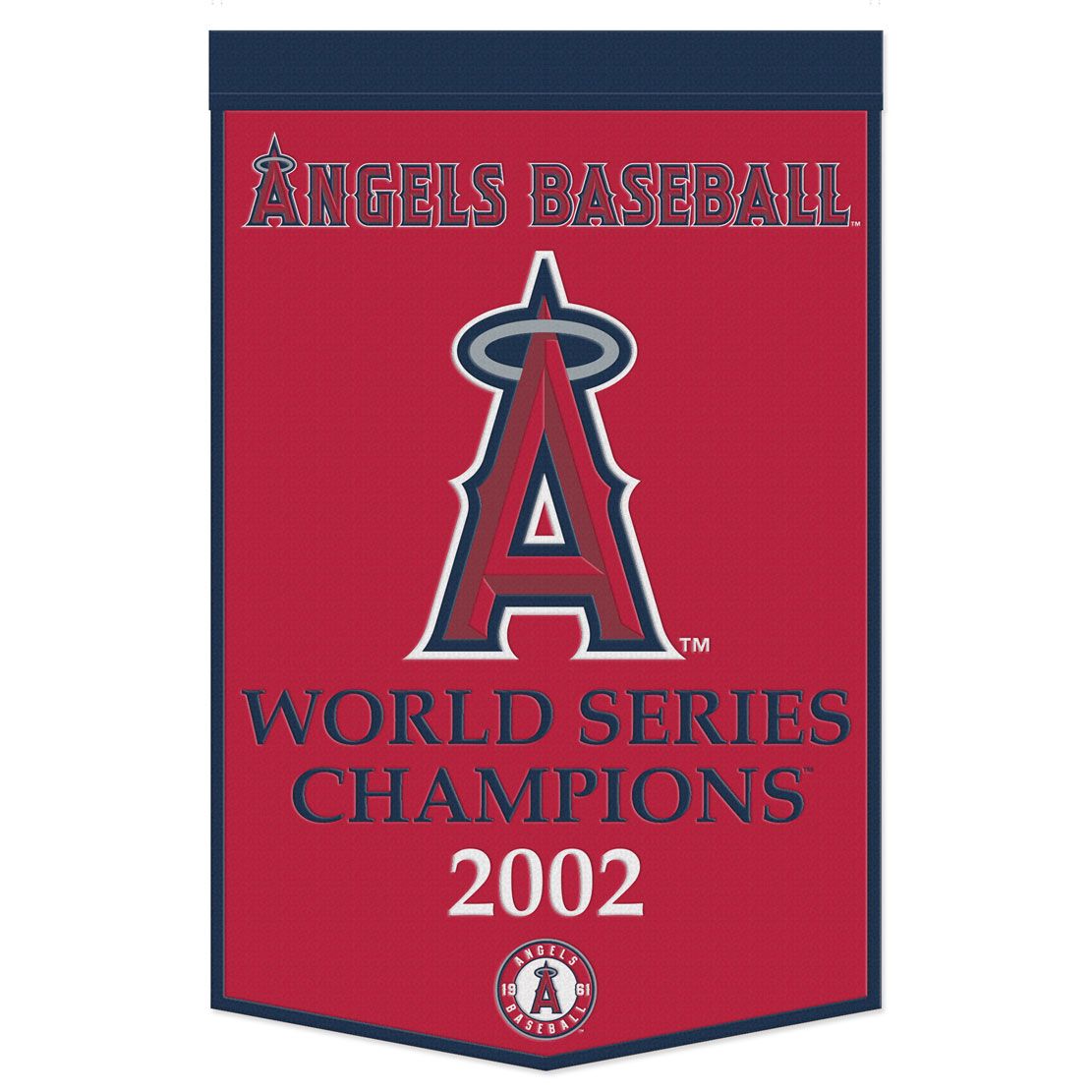 Los Angeles Angels Banner Wool 24x38 Dynasty Champ Design - Special Order