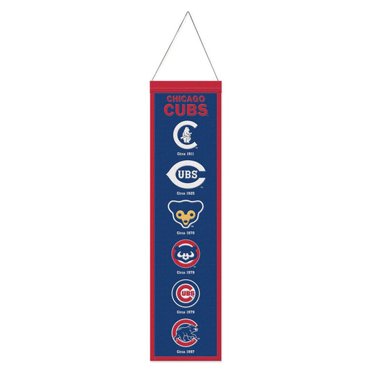 Chicago Cubs Banner Wool 8x32 Heritage Evolution Design