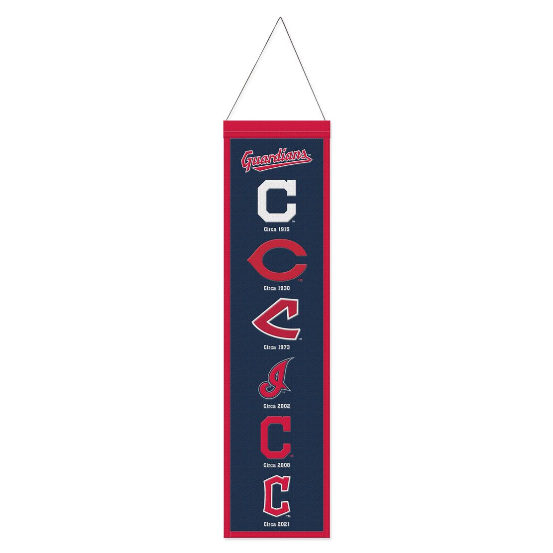 Cleveland Guardians Banner Wool 8x32 Heritage Evolution Design - Special Order