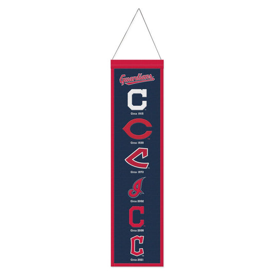 Cleveland Guardians Banner Wool 8x32 Heritage Evolution Design - Special Order