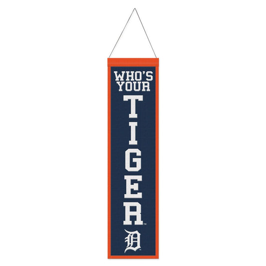 Detroit Tigers Banner Wool 8x32 Heritage Slogan Design