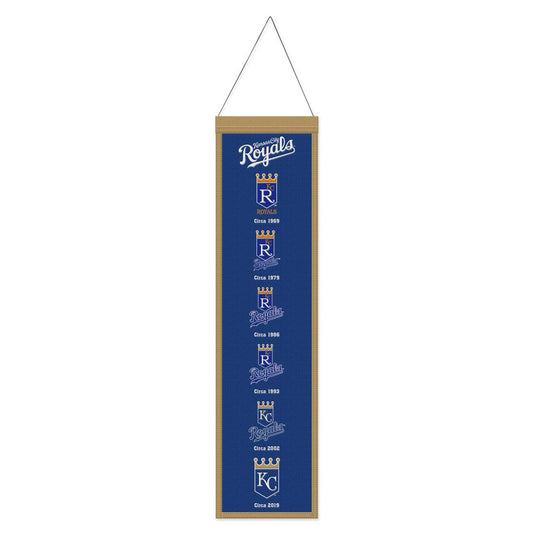 Kansas City Royals Banner Wool 8x32 Heritage Evolution Design - Special Order
