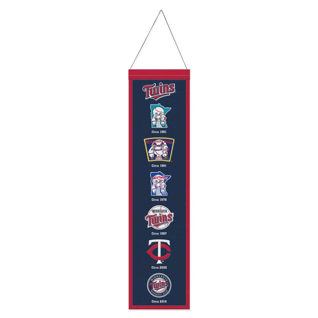 Minnesota Twins Banner Wool 8x32 Heritage Evolution Design - Special Order