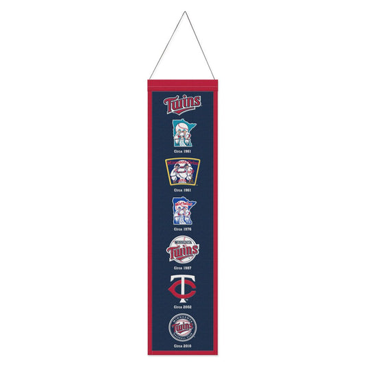 Minnesota Twins Banner Wool 8x32 Heritage Evolution Design - Special Order