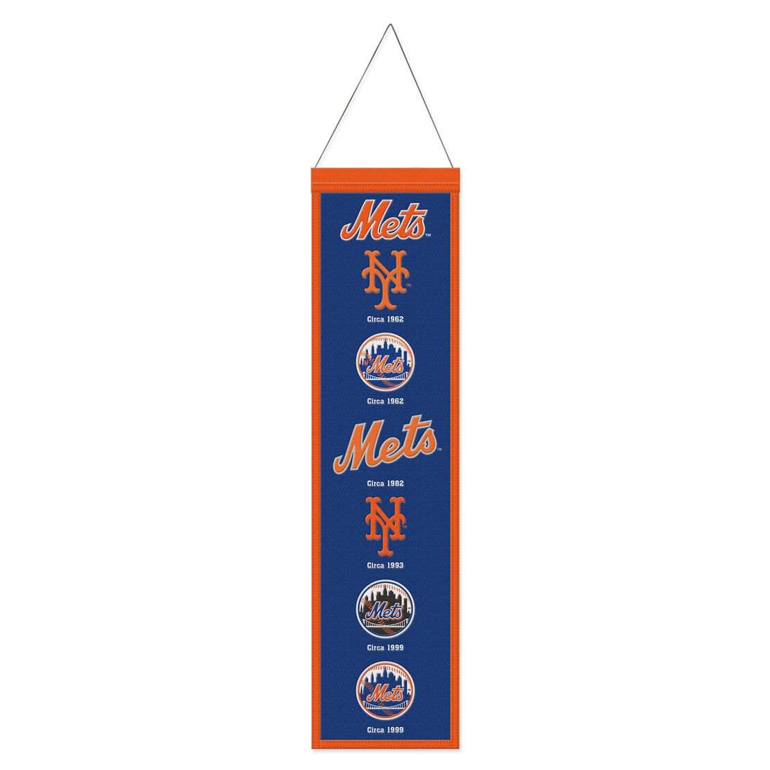 New York Mets Banner Wool 8x32 Heritage Evolution Design - Special Order