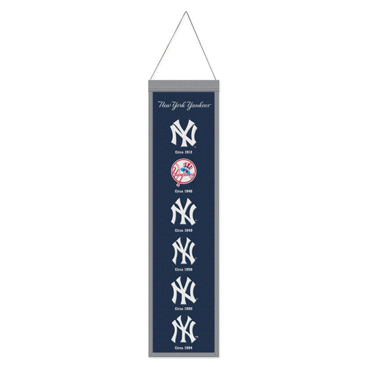 New York Yankees Banner Wool 8x32 Heritage Evolution Design - Special Order