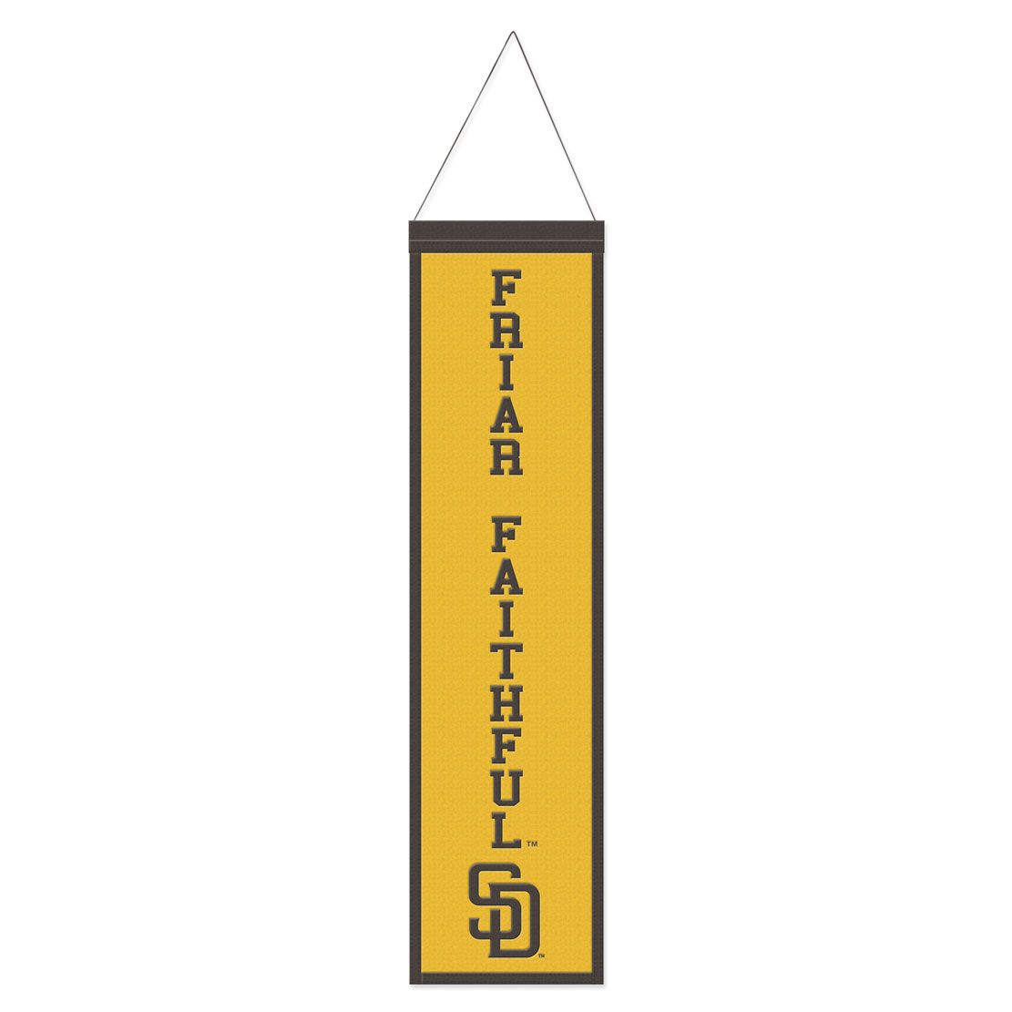 San Diego Padres Banner Wool 8x32 Heritage Slogan Design