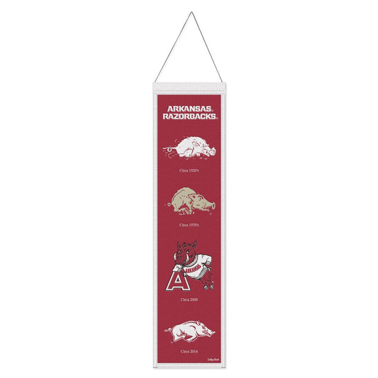 Arkansas Razorbacks Banner Wool 8x32 Heritage Evolution Design - Special Order