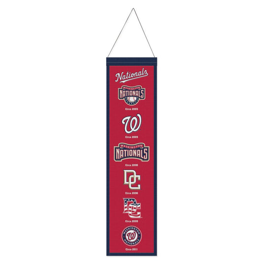 Washington Nationals Banner Wool 8x32 Heritage Evolution Design - Special Order