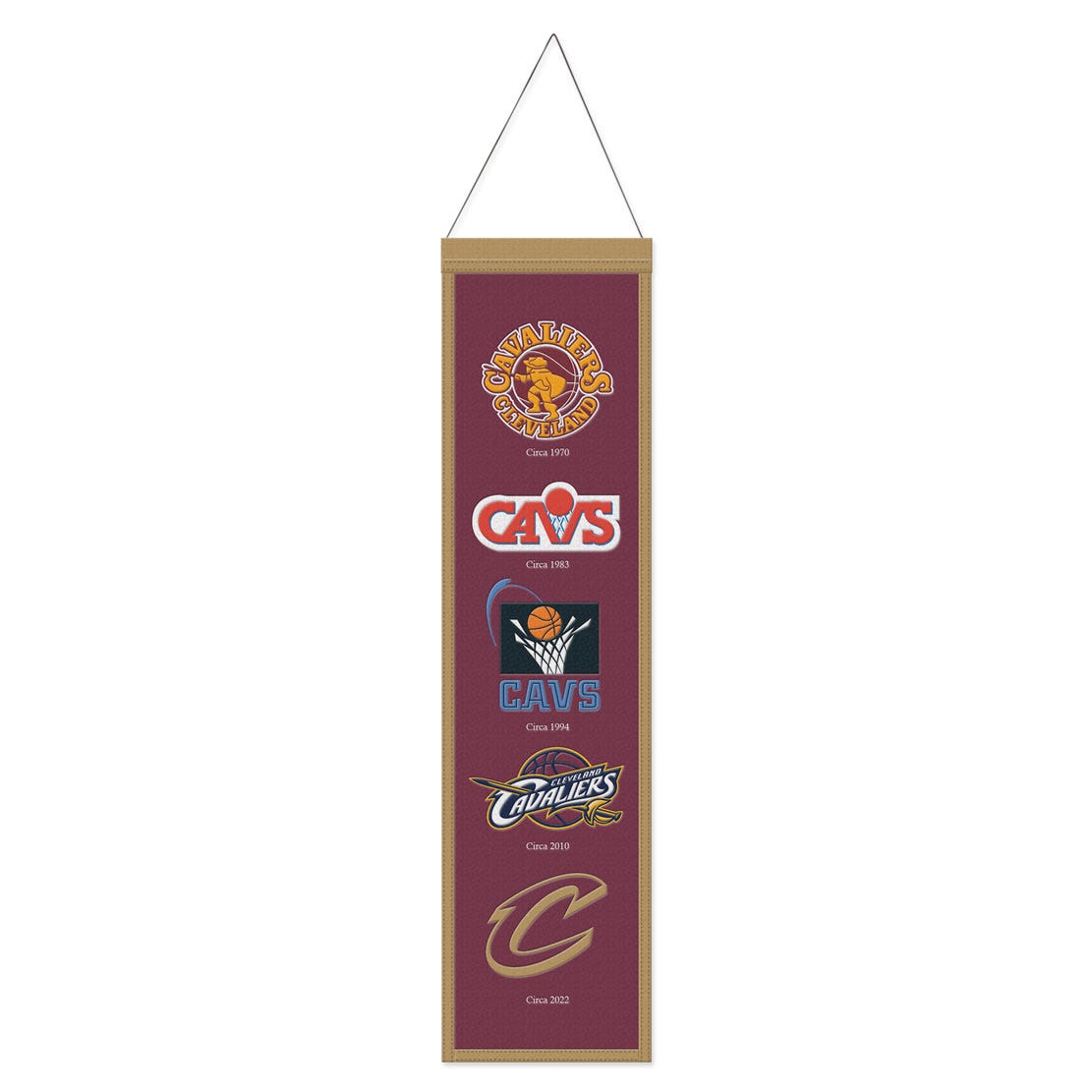 Cleveland Cavaliers Banner Wool 8x32 Heritage Evolution Design - Special Order