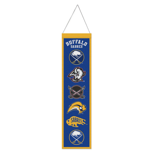 Buffalo Sabres Banner Wool 8x32 Heritage Evolution Design - Special Order