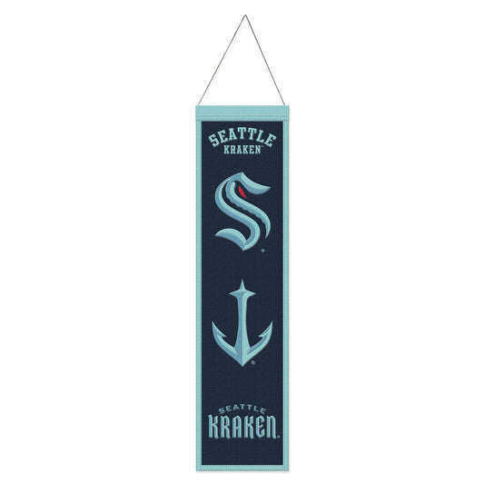 Seattle Kraken Banner Wool 8x32 Heritage Evolution Design - Special Order