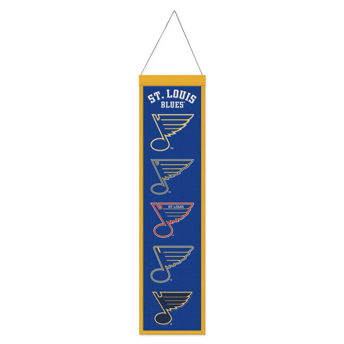 St. Louis Blues Banner Wool 8x32 Heritage Evolution Design - Special Order