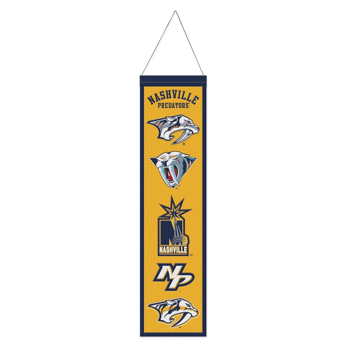 Nashville Predators Banner Wool 8x32 Heritage Evolution Design - Special Order