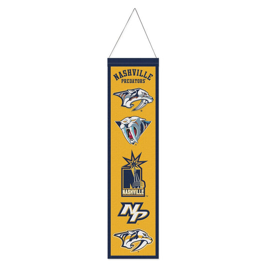 Nashville Predators Banner Wool 8x32 Heritage Evolution Design - Special Order