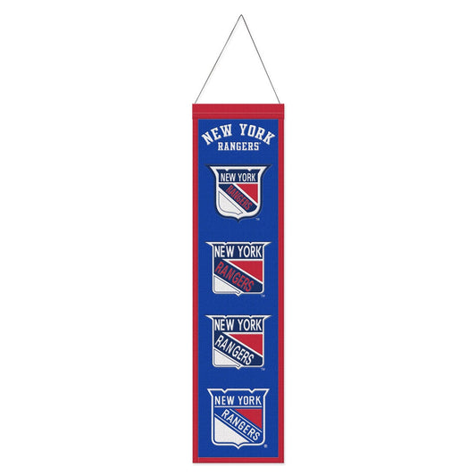 New York Rangers Banner Wool 8x32 Heritage Evolution Design - Special Order