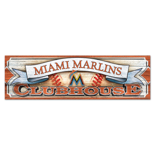 Miami Marlins Sign 9x30 Wood Clubhouse