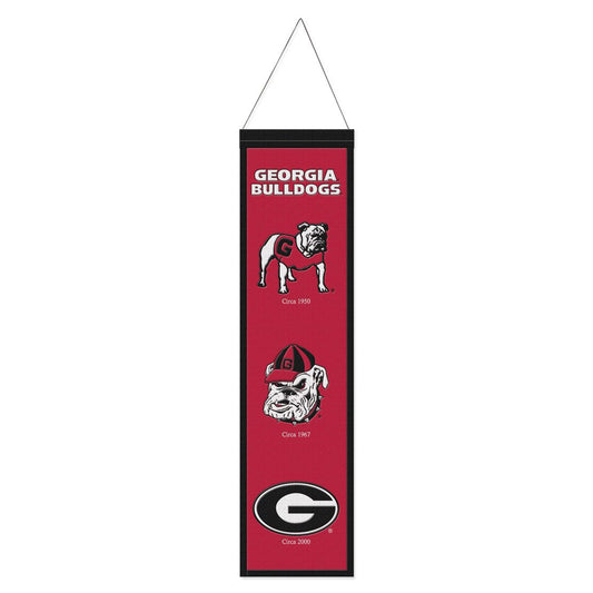 Georgia Bulldogs Banner Wool 8x32 Heritage Evolution Design