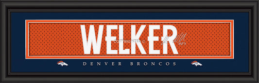 Denver Broncos Print 8x24 Signature Style Wes Welker