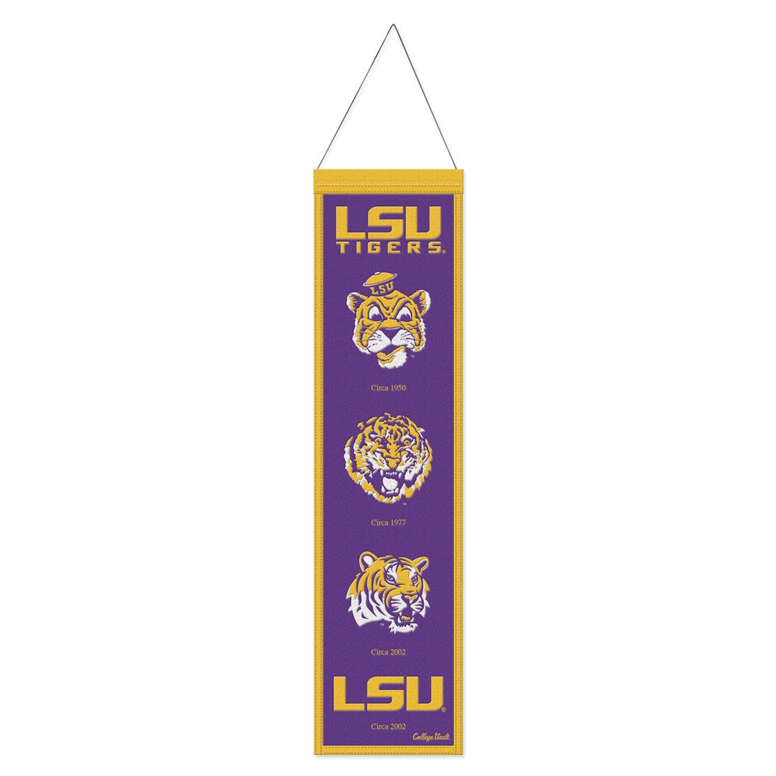 LSU Tigers Banner Wool 8x32 Heritage Evolution Design - Special Order