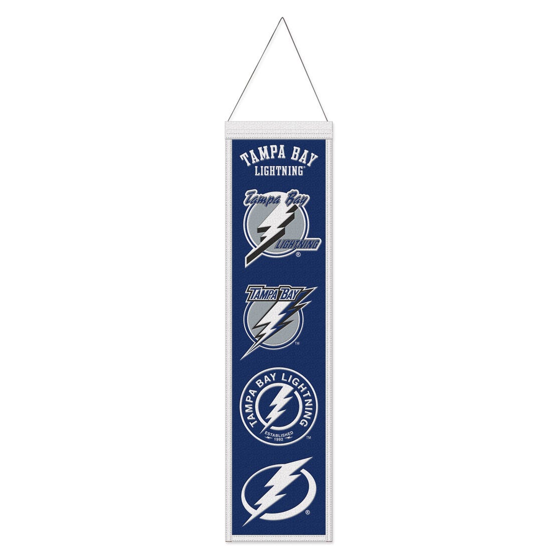 Tampa Bay Lightning Banner Wool 8x32 Heritage Evolution Design - Special Order