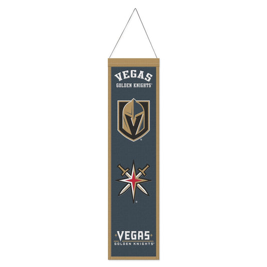 Vegas Golden Knights Banner Wool 8x32 Heritage Evolution Design - Special Order
