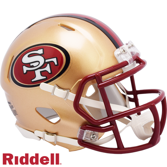 San Francisco 49ers Helmet Riddell Replica Mini Speed Style 1996-2008 T/B Periodic Restock