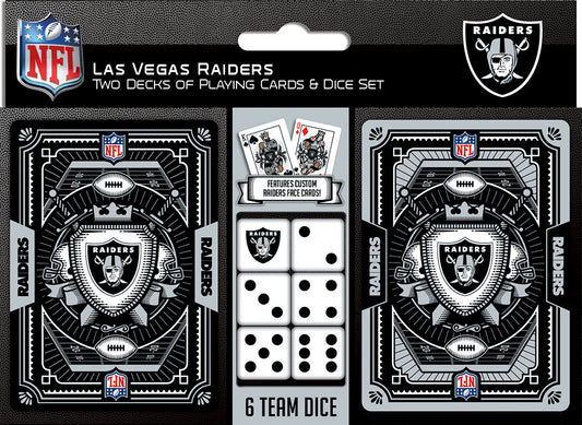 Las Vegas Raiders Playing Cards and Dice Set