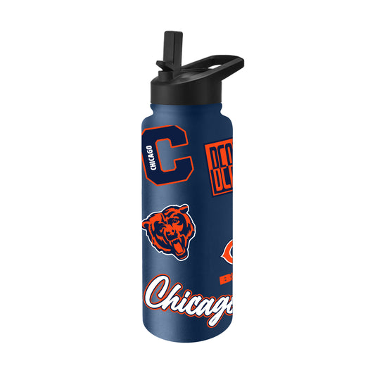 Chicago Bears Quencher Bottle 34oz Stainless Steel Dreamweave