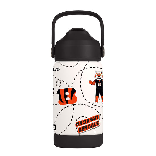 Cincinnati Bengals Kids Bottle 12oz Stainless Steel Mascot