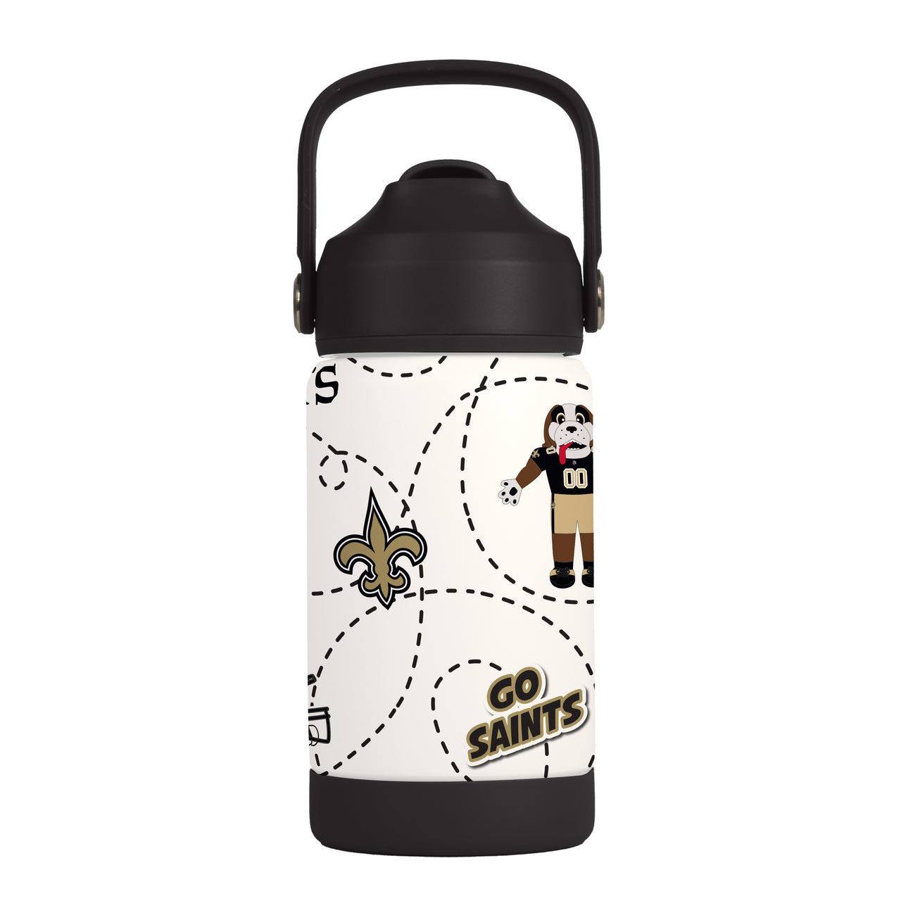 New Orleans Saints Kids Bottle 12oz Stainless Steel Mascot
