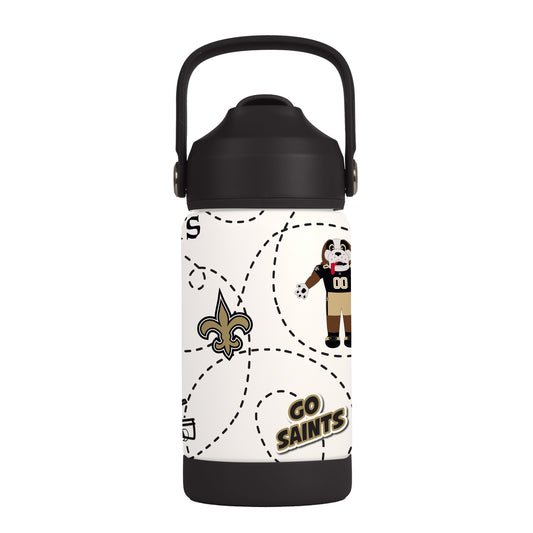 New Orleans Saints Kids Bottle 12oz Stainless Steel Mascot