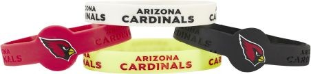 Arizona Cardinals Bracelets - 4 Pack Silicone - Special Order